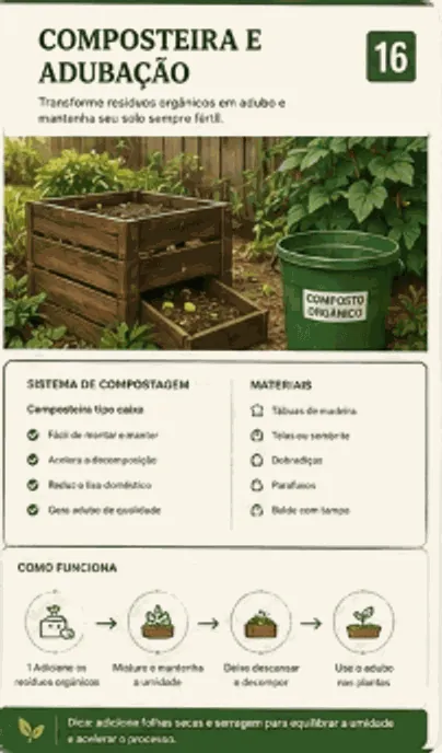 Projeto 16 - Composteira e Adubação